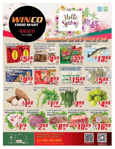 WinCo Food Mart (HWY 7) Flyer March 27 to April 2