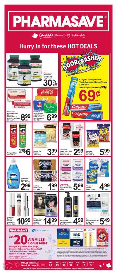 Pharmasave (ON & West) Flyer March 28 to April 3 Pharmasave (ON & West) Flyer March 28 to April 3