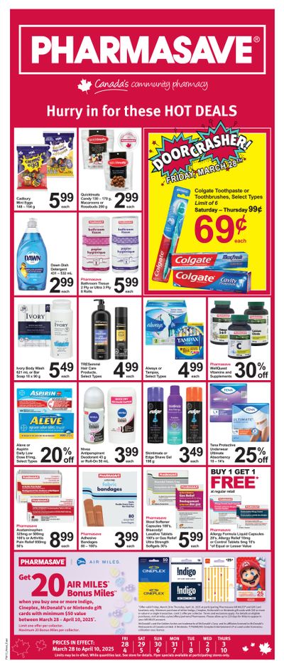 Pharmasave (ON & West) Flyer March 28 to April 10