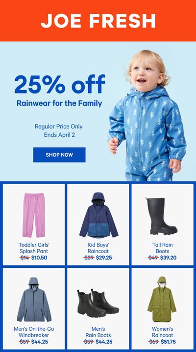 Joe Fresh Flyer March 27 to April 2