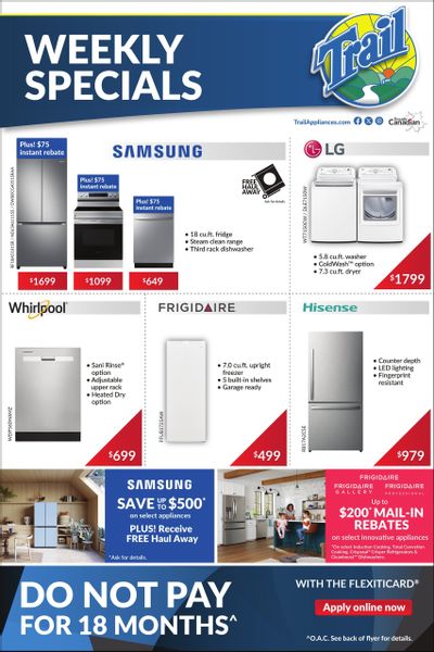 Trail Appliances (AB & SK) Flyer March 27 to April 2