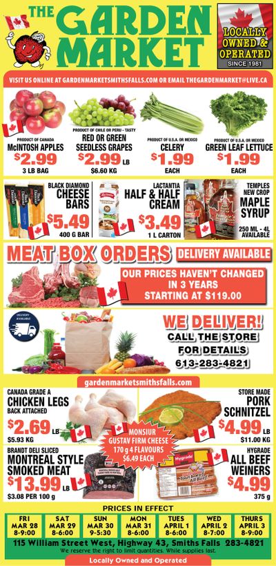 The Garden Market Flyer March 28 to April 3