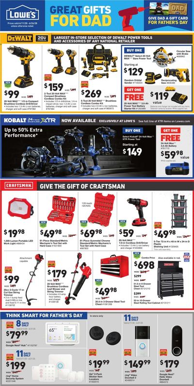 Lowe's Weekly Ad & Flyer June 11 to 24