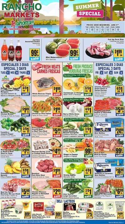Rancho Markets Weekly Ad & Flyer June 9 to 15