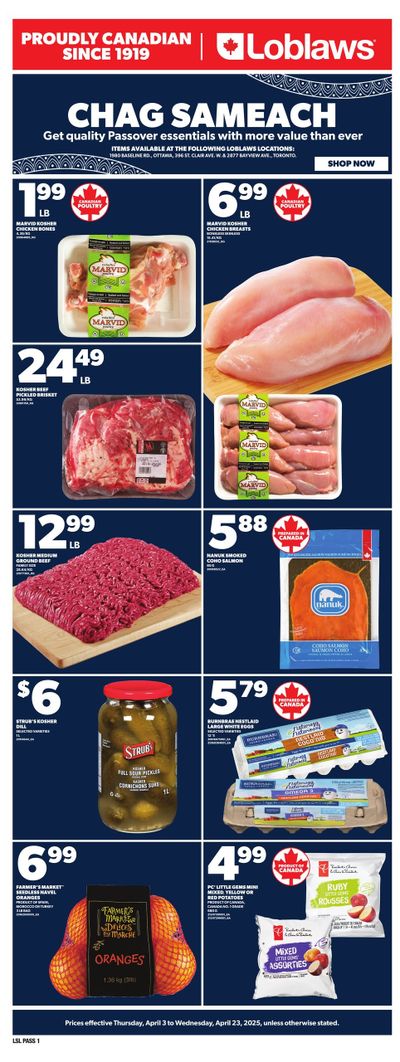 Loblaws (ON) Chag Sameach Flyer April 3 to 23
