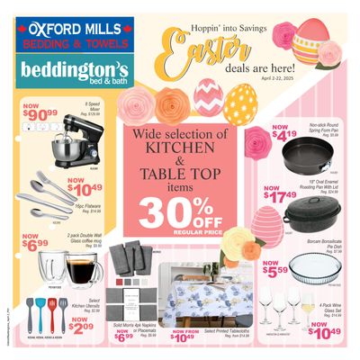Beddington's Flyer April 2 to 22 Beddington's Flyer April 2 to 22