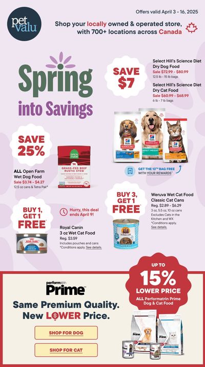 Pet Valu Flyer April 3 to 16