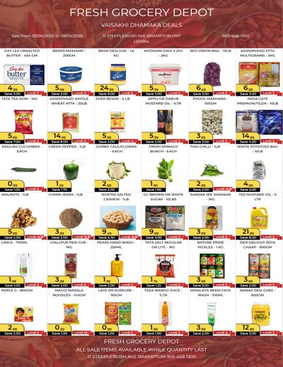 Fresh Grocery Depot Flyer April 3 to 9