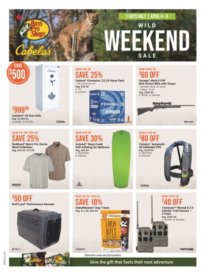 Bass Pro Shops Weekend Sale Flyer April 4 to 6