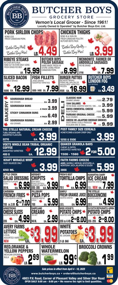 Butcher Boys Grocery Store Flyer April 4 to 10
