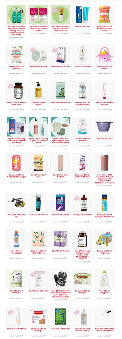 Well.ca Weekly Sales April 7 to 13
