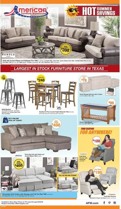 American Furniture Warehouse Weekly Ad & Flyer June 14 to 20