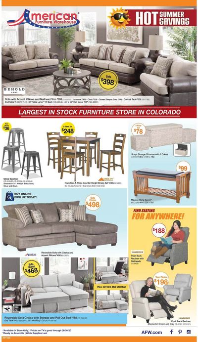 American Furniture Warehouse Weekly Ad & Flyer June 14 to 20