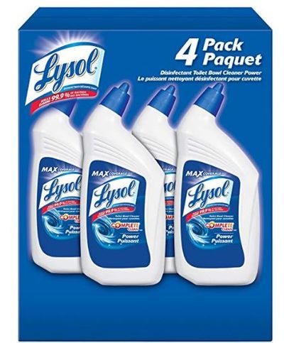 Lysol Toilet Bowl Cleaner, Power, Complete Clean, Family Pack, 4 x 946 ml, 10X Cleaning Power For $10.99 At Amazon Canada