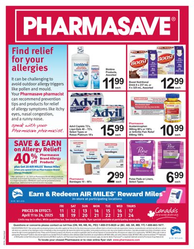 Pharmasave (ON & West) Flyer April 11 to 24