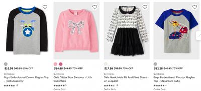 The Children’s Place & Gymboree Canada Sale: Save 50-60% off Almost Everything + up to 75% off Uniforms and Clearance The Children’s Place & Gymboree Canada Sale: Save 50-60% off Almost Everything + up to 75% off Uniforms and Clearance