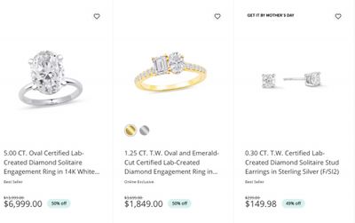 Peoples Jewellers Canada: up to 50% off Lab Created Diamonds + up to 50% off Clearance + More