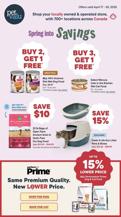 Pet Valu Flyer April 17 to 30 Pet Valu Flyer April 17 to 30