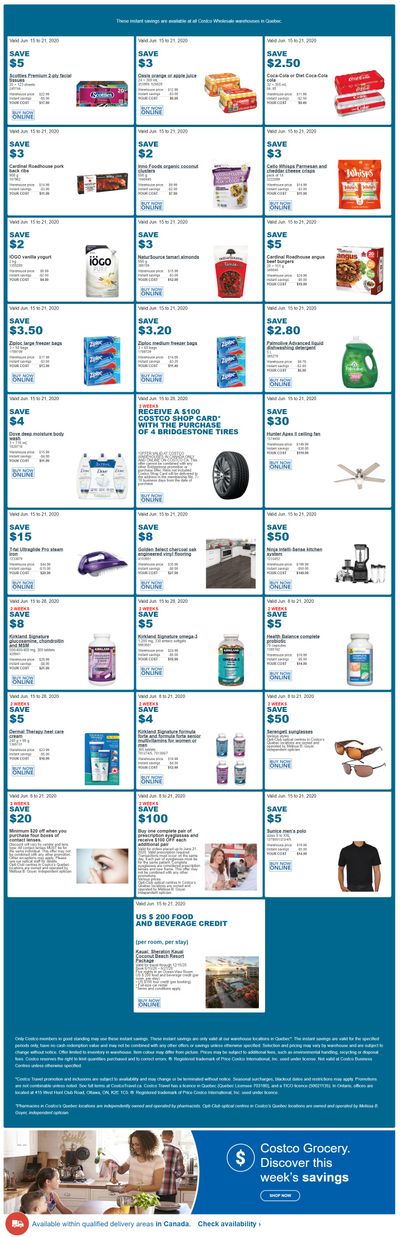 Costco (QC) Weekly Savings June 15 to 21