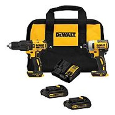 DEWALT DCK276C2 20V MAX Brushless Compact Cordless Hammer Drill & Impact Driver Combo Kit On Sale for $199.99 (Save $150) at Canadian Tire Canada