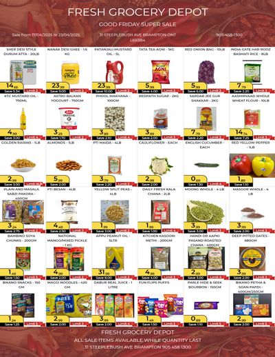 Fresh Grocery Depot Flyer April 17 to 23