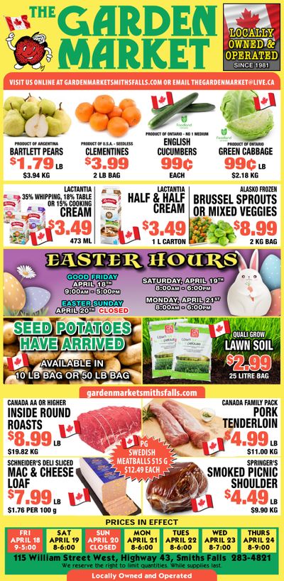 The Garden Market Flyer April 18 to 24