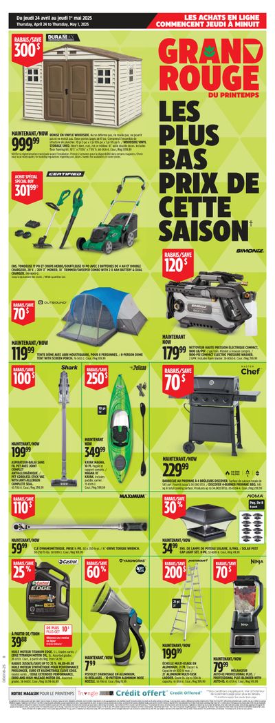 Canadian Tire (QC) Flyer April 24 to May 1