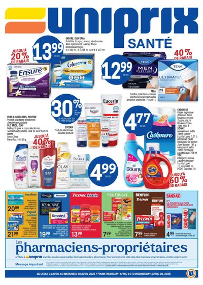Uniprix Sante Flyer April 24 to 30