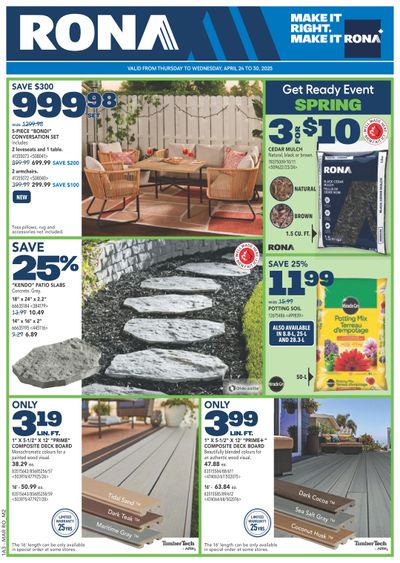 Rona & Rona+ (Atlantic) Flyer April 24 to 30 Rona & Rona+ (Atlantic) Flyer April 24 to 30