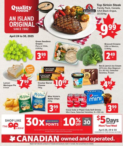 Quality Foods Flyer April 24 to 30