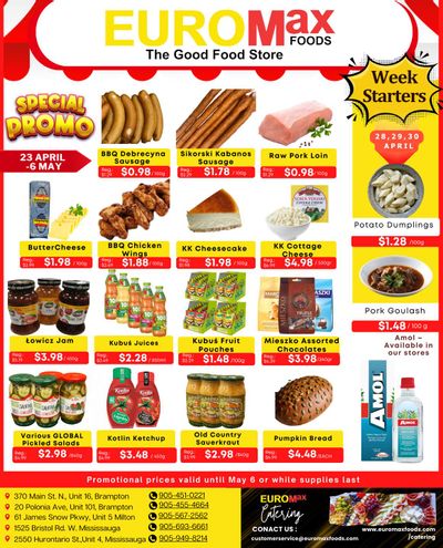 EuroMax Foods Bi-Weekly Flyer April 23 to May 6
