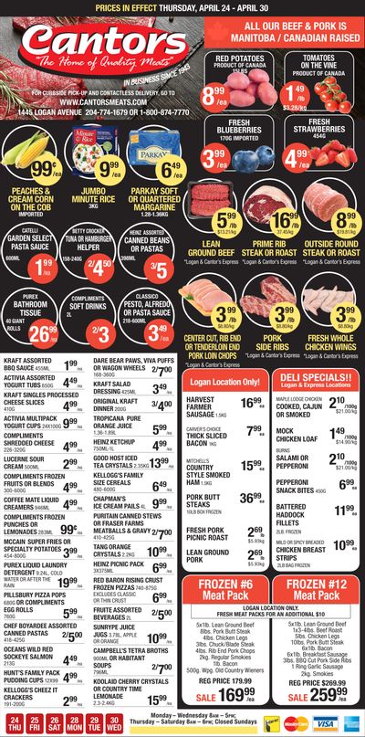 Cantor's Meats Flyer April 24 to 30 Cantor's Meats Flyer April 24 to 30