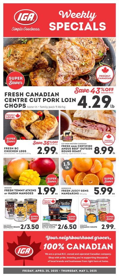 IGA Stores of BC Flyer April 25 to May 1