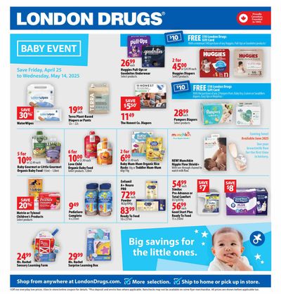 London Drugs Baby Event Flyer April 25 to May 14