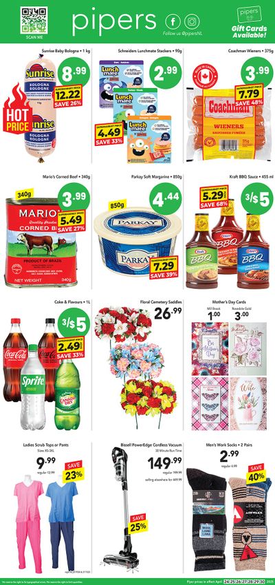 Pipers Superstore Flyer April 24 to 30 Pipers Superstore Flyer April 24 to 30