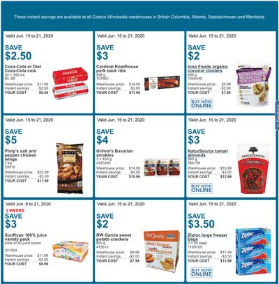 Costco Canada More Savings Weekly Coupons/Flyers for Western Canada: British Columbia, Alberta, Saskatchewan & Manitoba, June 15 – 21