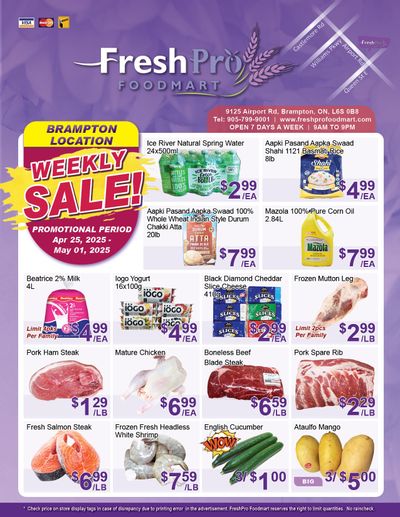 FreshPro Foodmart (Brampton) Flyer April 25 to May 1