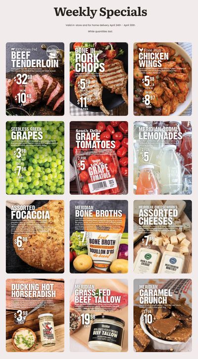 Meridian Farm Market Flyer April 24 to 30 Meridian Farm Market Flyer April 24 to 30