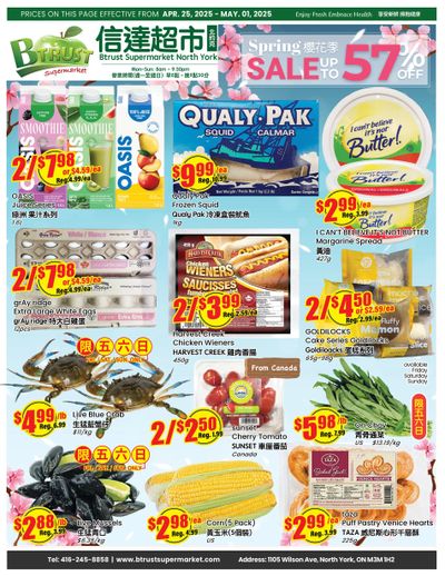 Btrust Supermarket (North York) Flyer April 25 to May 1
