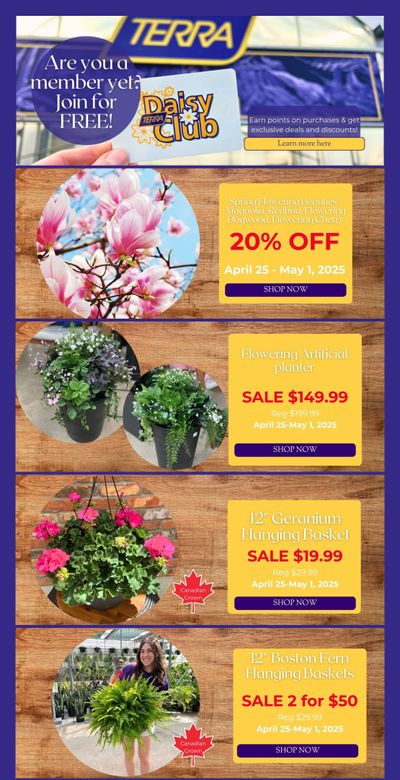 Terra Greenhouses Flyer April 25 to May 1 Terra Greenhouses Flyer April 25 to May 1