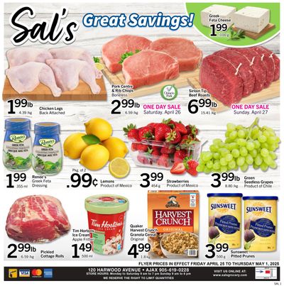 Sal's Grocery Flyer April 25 to May 1