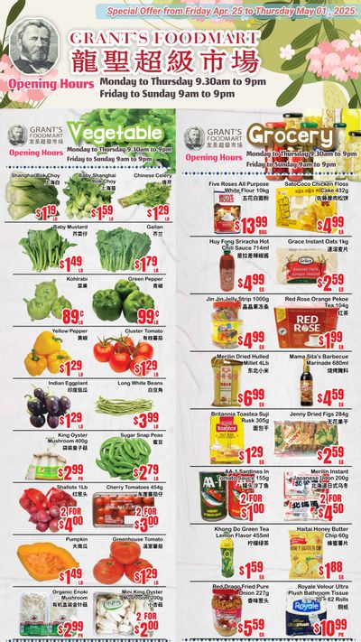 Grant's Food Mart Flyer April 25 to May 1