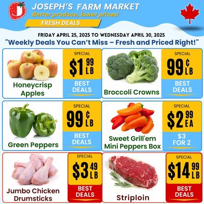 Joseph's Farm Market Flyer April 25 to 30