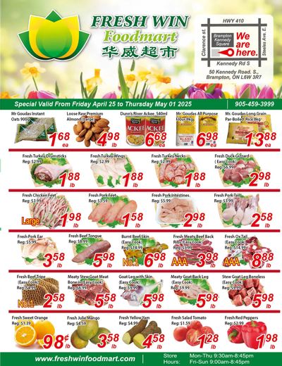Fresh Win Foodmart Flyer April 25 to May 1 Fresh Win Foodmart Flyer April 25 to May 1