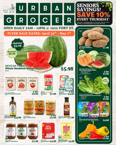 Urban Grocer Flyer April 25 to May 1 Urban Grocer Flyer April 25 to May 1