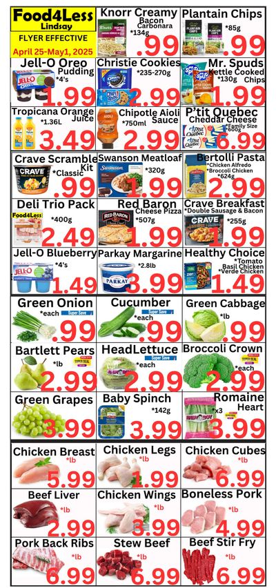 Food 4 Less (Lindsay) Flyer April 25 to May 1