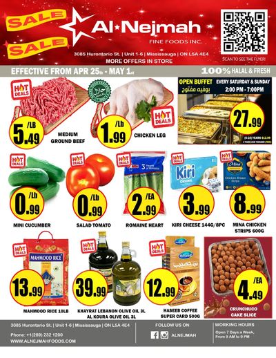 Alnejmah Fine Foods Inc. Flyer April 25 to May 1