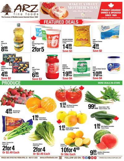 Arz Fine Foods Flyer April 25 to May 1 Arz Fine Foods Flyer April 25 to May 1
