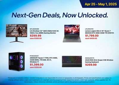 Canada Computers Flyer April 25 to May 1