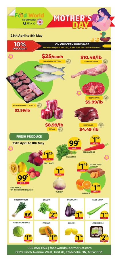 Food World Supermarket Flyer April 25 to May 8